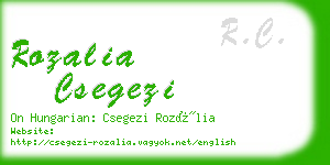 rozalia csegezi business card